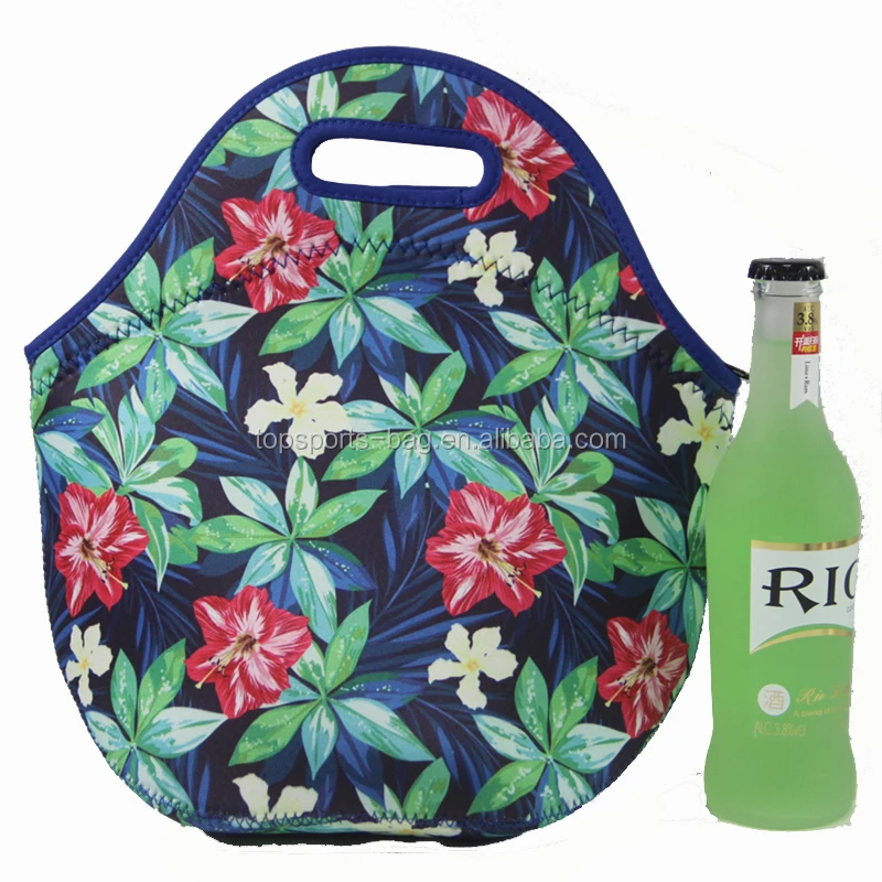 

Hiking Reusable Meal Neoprene Picnic Lunch Prep Bag Tote for Women