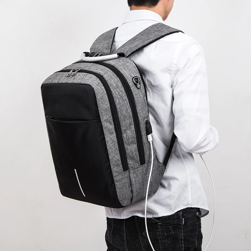 

Wholesale Custom Logo Large Capacity Business Computer Bag Usb Charger Durable Laptop Backpack