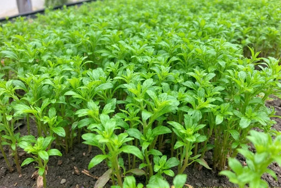 Vietnamese coriander plant growing in a kitchen window garden
