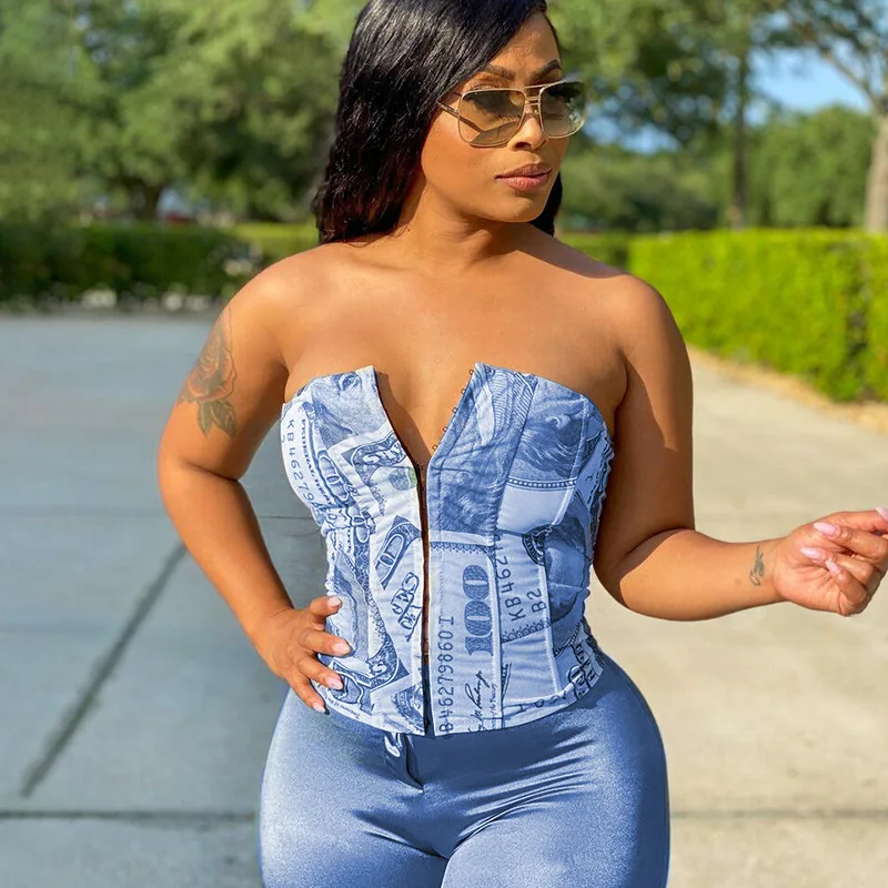 

2021 Long sleeve bustier and money corset crop tops women sexy fashionable for women, 9color