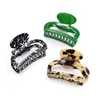 Wholesale French Colorful Double Claw Hair Clips Hollow Out Long Hair Clip Claws Round Hair Clamp Claw Ponytail Jaw Korean
