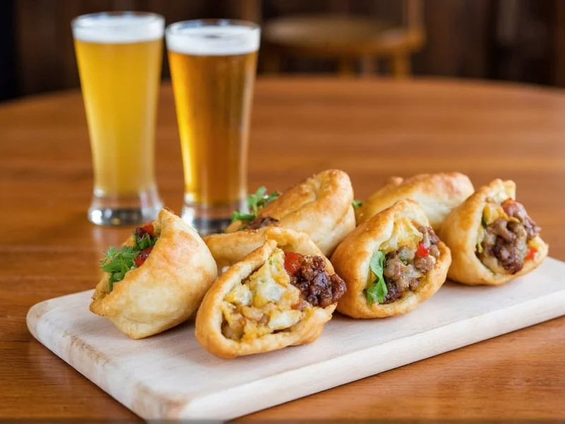 Traditional kolache fillings next to craft beer flight