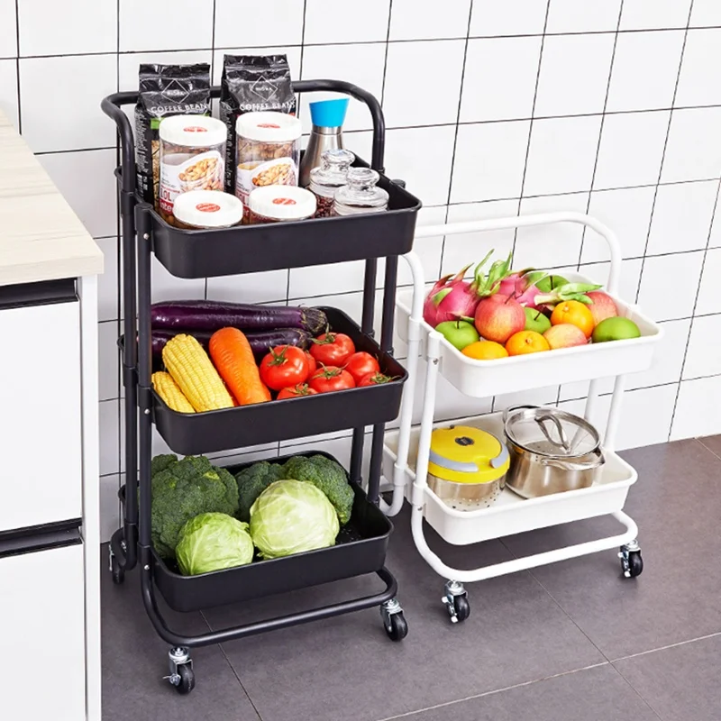 

Wholesale Home Used Storage Rack Bathroom Organizers Shelves Cart Kitchen Storage Trolley