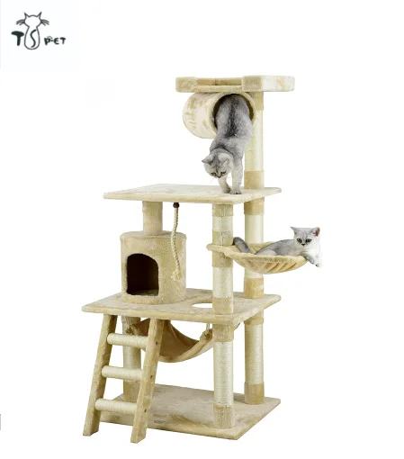 

Tian sheng Cat Tree House Scratching Plush Toy Go Pet Club Cat Tree large size, As photo or customized