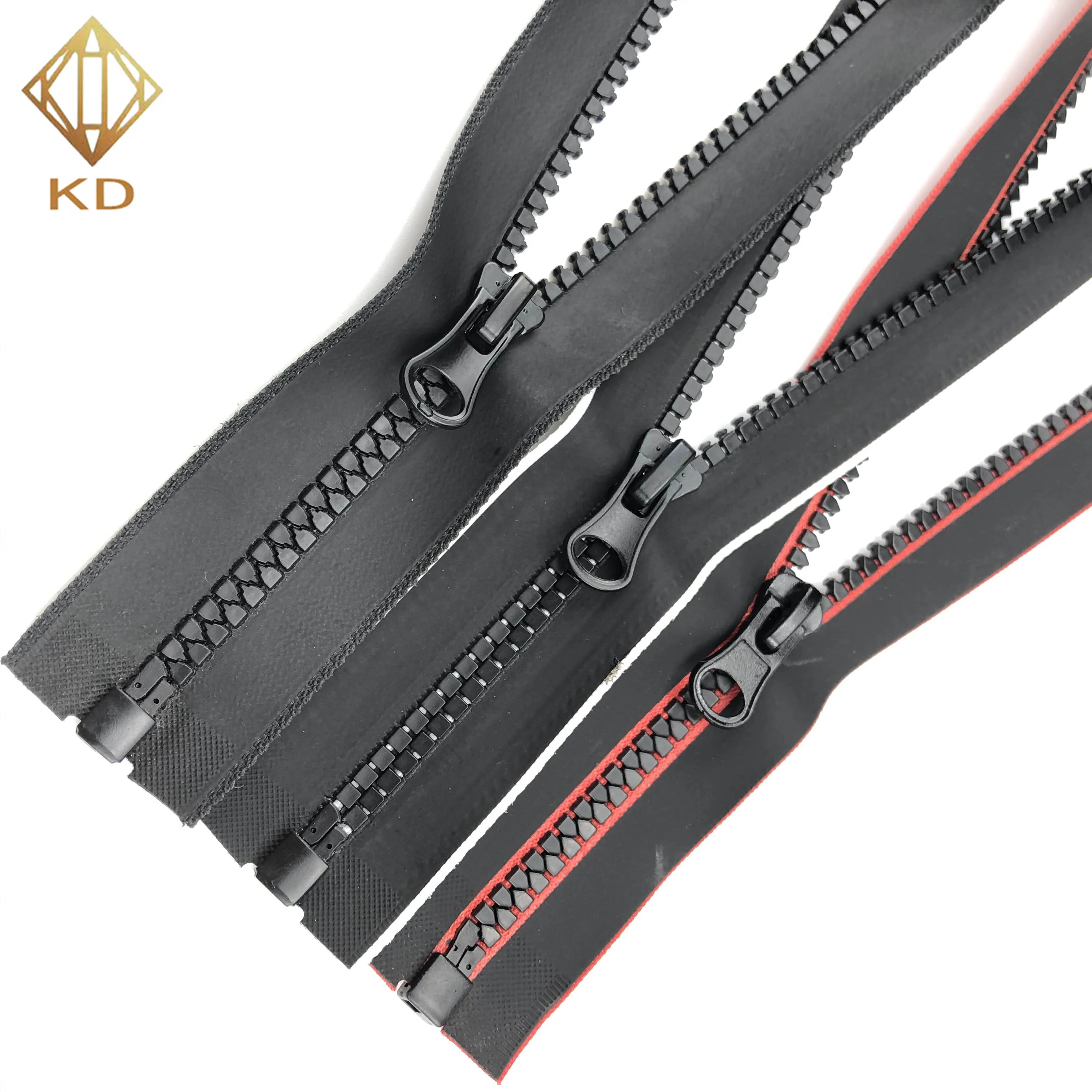 

2020 Wholesale High Quality Serrated Fashion Resin PU Zipper In Roll For Raincoats
