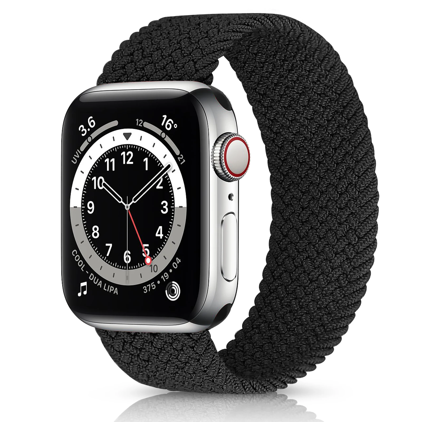 

Hot Selling Braided vintage apple watch straps Metal Head Braided Solo Loop For Apple Watch Series 6/SE/5/4/3/2, 19 color optional