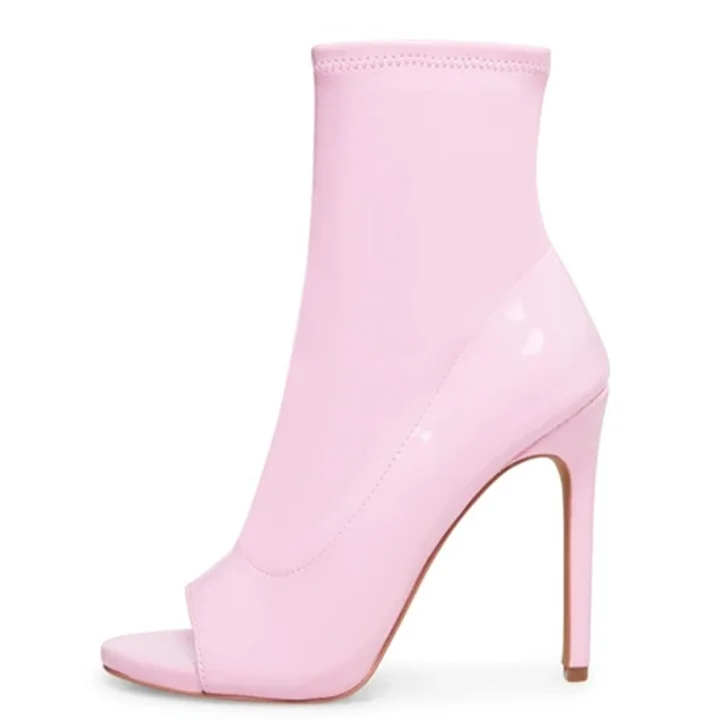 

Drop shipping women boots Chengdu high quality open toe ankle boots shoes 2020 classic ankle boots, Pink