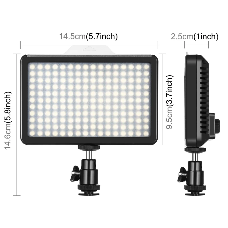

PULUZ 176 LEDs 12W 3300-5600K Dimmable Studio Light Video Photo Light
