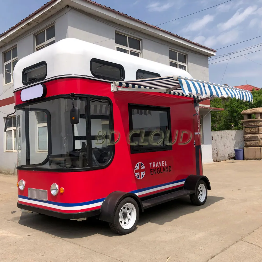 热卖移动食品卡车冰淇淋食品车果汁食品自动售货机