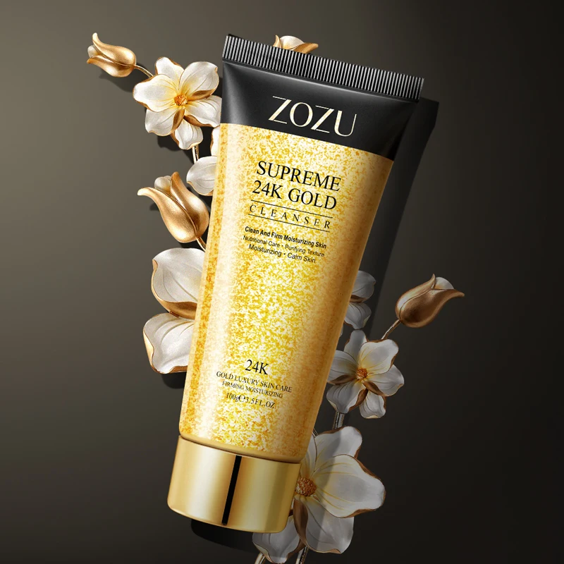 

ZOZU wholesale factory skin care bio 24k gold face cleanser