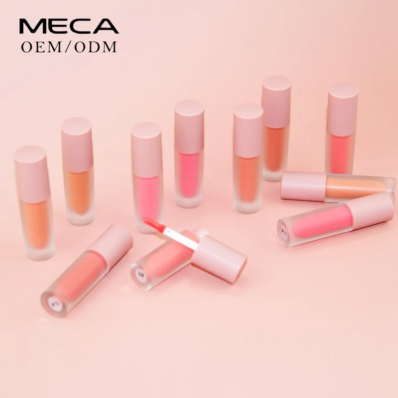 

18 Color Liquid Blush Cosmetics Makeup r Red Rouge Lasting Natural Cream Cheek Tint Orange Peach Pink Blusher, 5colors