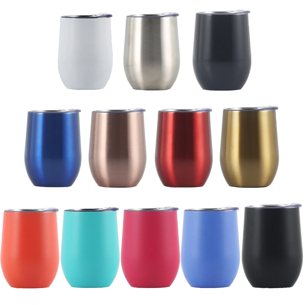 

Stainless steel Wine Tumbler 12oz Insulated Stainless steel Coffee Tumbler Cup With Lid, Customized color