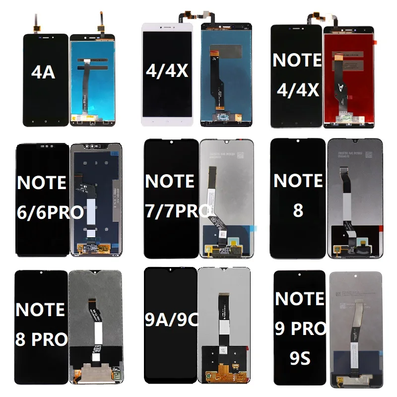 

For Xiaomi For Redmi Note4X Note5 Note6 Note7 Note8 Note9s Pro Replacement Mobile Phones Lcd Screen Display, Black white gold bluespecial individual colors