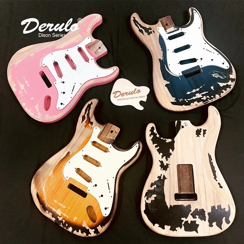 

Derulo HighQuality DIY Electric Guitar kit antique Unfinished closet classic ,light and heaven relic guitar body TL ,ST type OEM