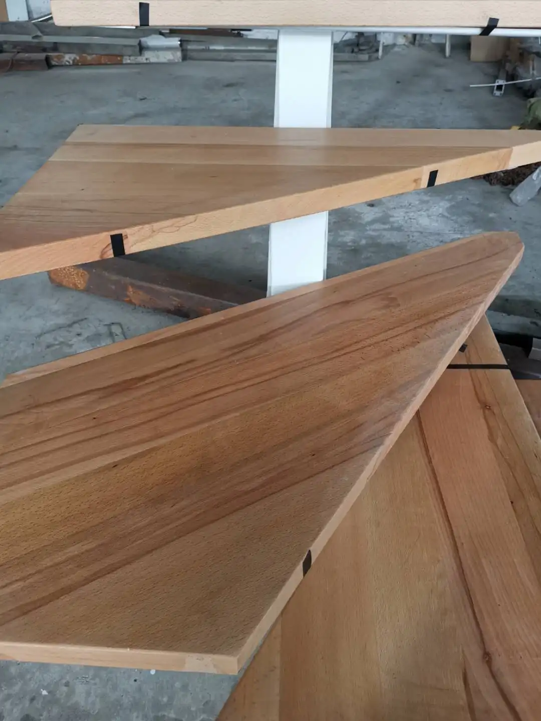 American modern house decorative indoor solid wood stairs floating staircase design