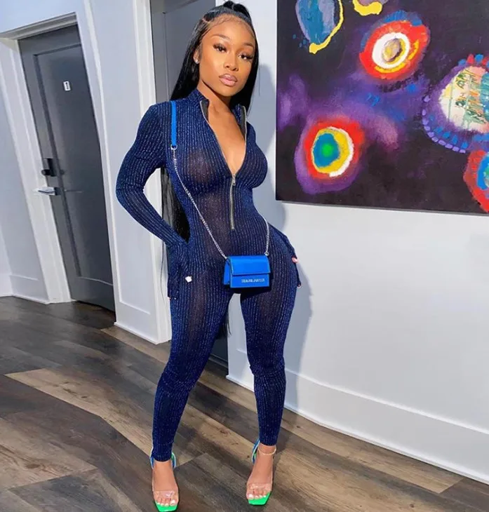hb7057a 2020 sexy perspective high waist and buttock jumpsuits