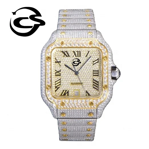 

Diver luxury Arabian watch Watch 39.8MM 2824 movement QuickSwitch W2SA0009 two-color brand VVS icy baby's breath diamond watch