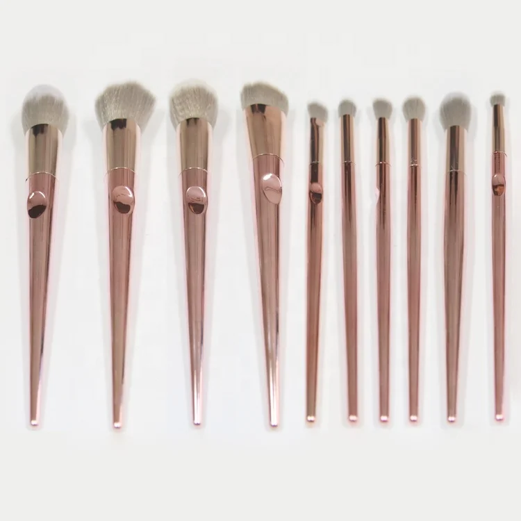 

Cosmetic Makeup Brush Set Exquisite Girl Silver 10pcs OEM Beauty Face