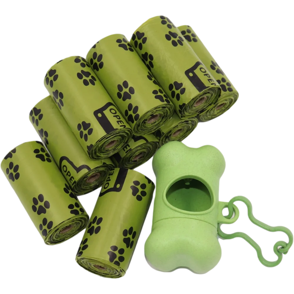 

custom eco friendly compostable biodegradable pet dog waste poop bags on roll