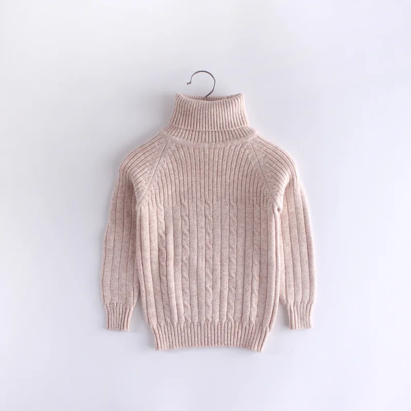 

Children clothing solid color turtleneck sweater boys and girls cashmere woolen knit sweater kids