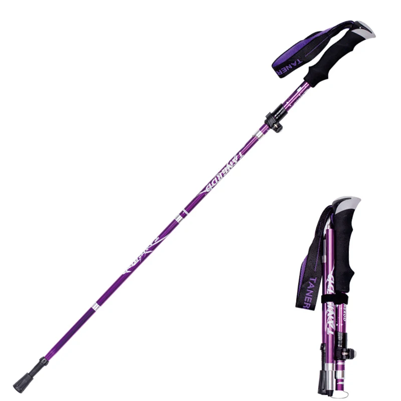 

Unionpromo Custom Light Trekking Pole Walking Stick 5 Section Aluminum Trekking Pole Folding Walking Stick, 6 colors