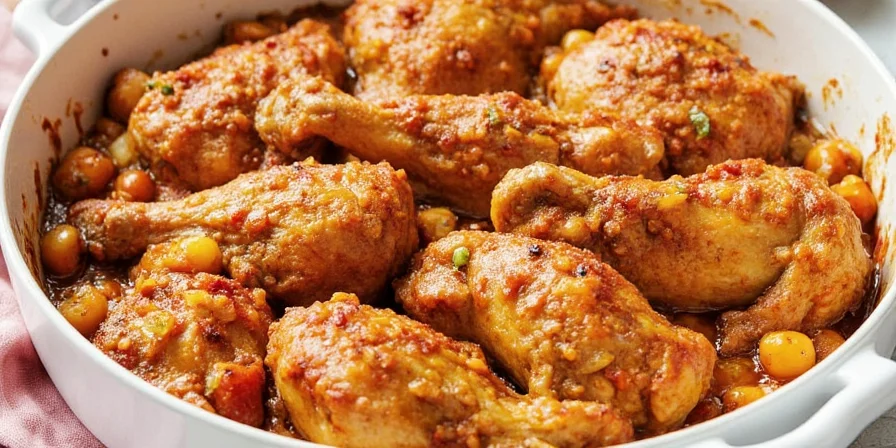 Gochujang and maple glazed chicken on a platter
