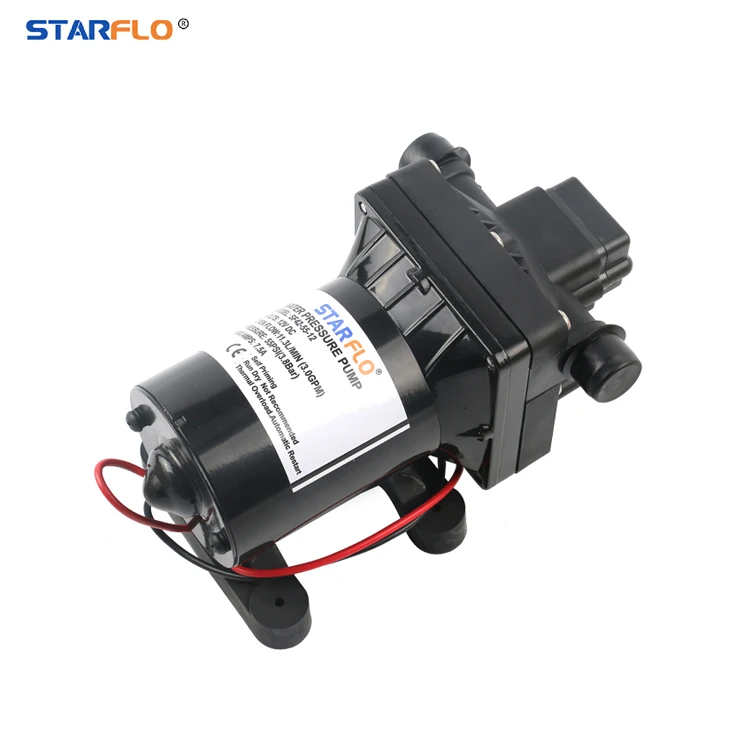 

STARFLO 55PSI 11.3LPM high flow high pressure dc automatic 12v self priming electrical water pump for marine