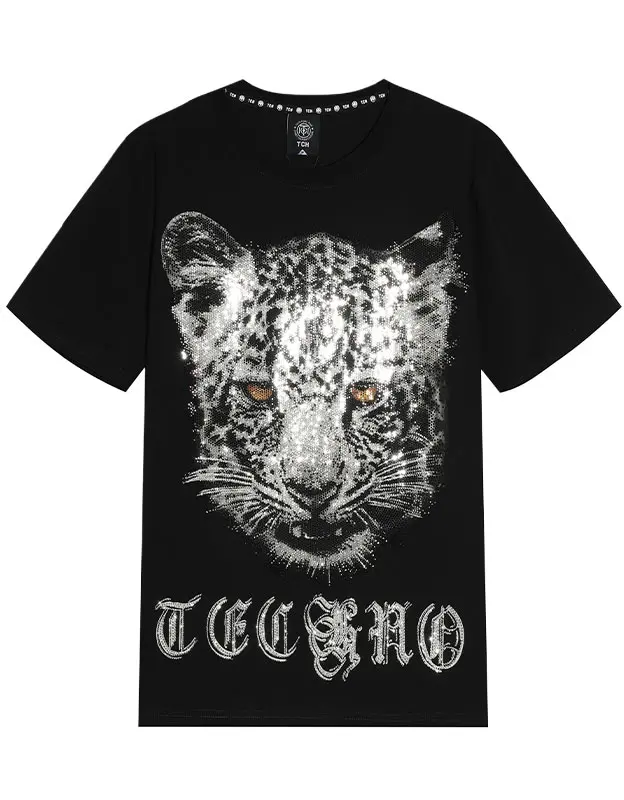 

TCH brand Men T shirt Street wear T Shirt Casual T-shirt 3D Fashion Tee Top Black Short Sleeve, Customized color
