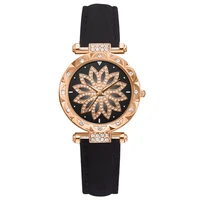 

Women Diamond Watch Starry Luxury Bracelet Watches Ladies Casual Leather Band Quartz Wristwatch Female Clock Zegarek Damski