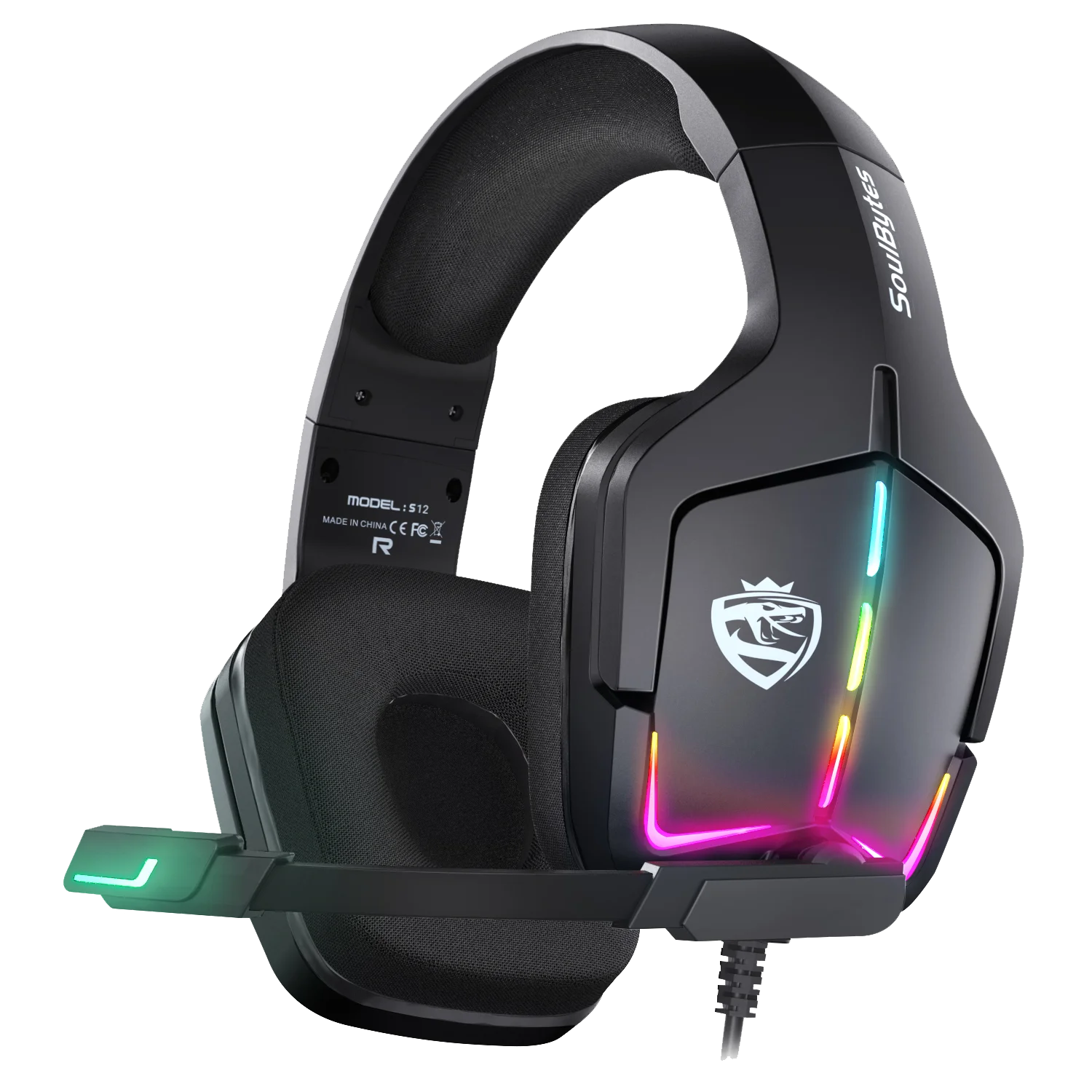 

Wintory Soulbytes S12 Noise Cancellation Gaming Headphones for PC PS4 PS5 XBOX LED Light Gamre Headset