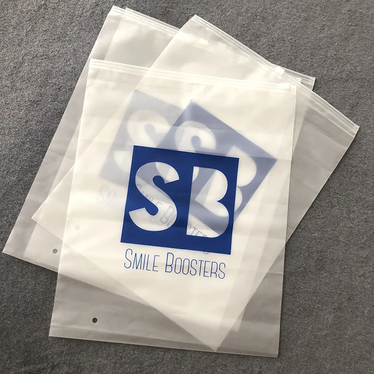 

Custom printed recycled transparent plastic CPE zipper bags