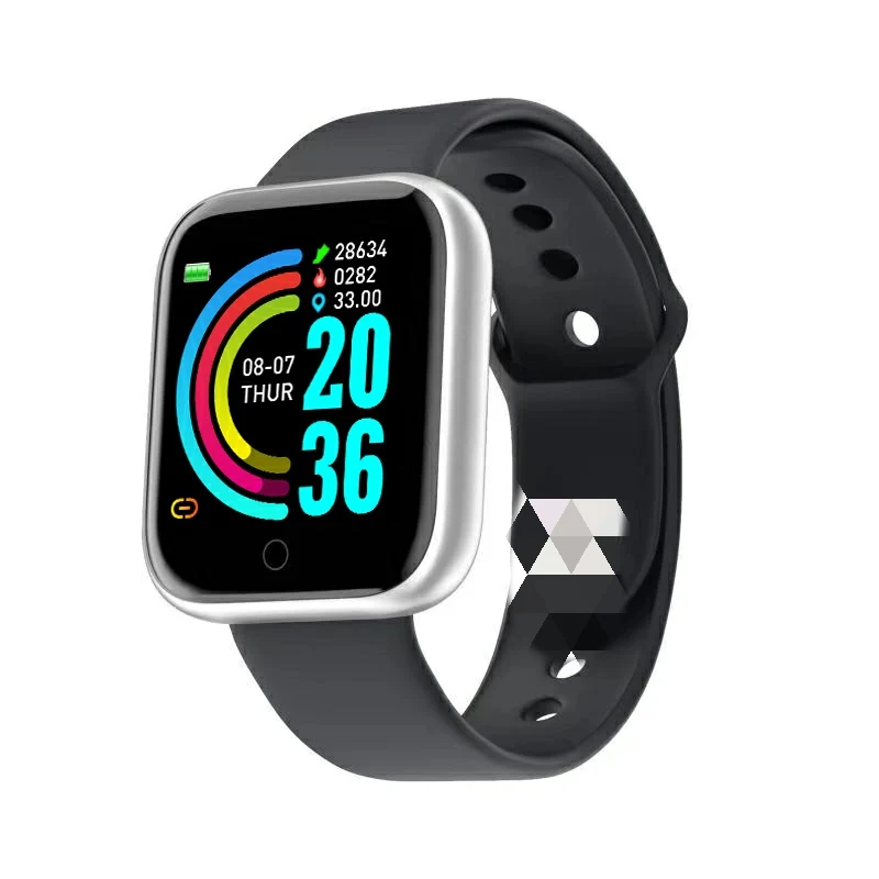 

2020 Hot selling reloj intelligent health smart watch y68 health fitness tracker smart wristband y68 d20 smartwatch, Black , pink, white, sliver black