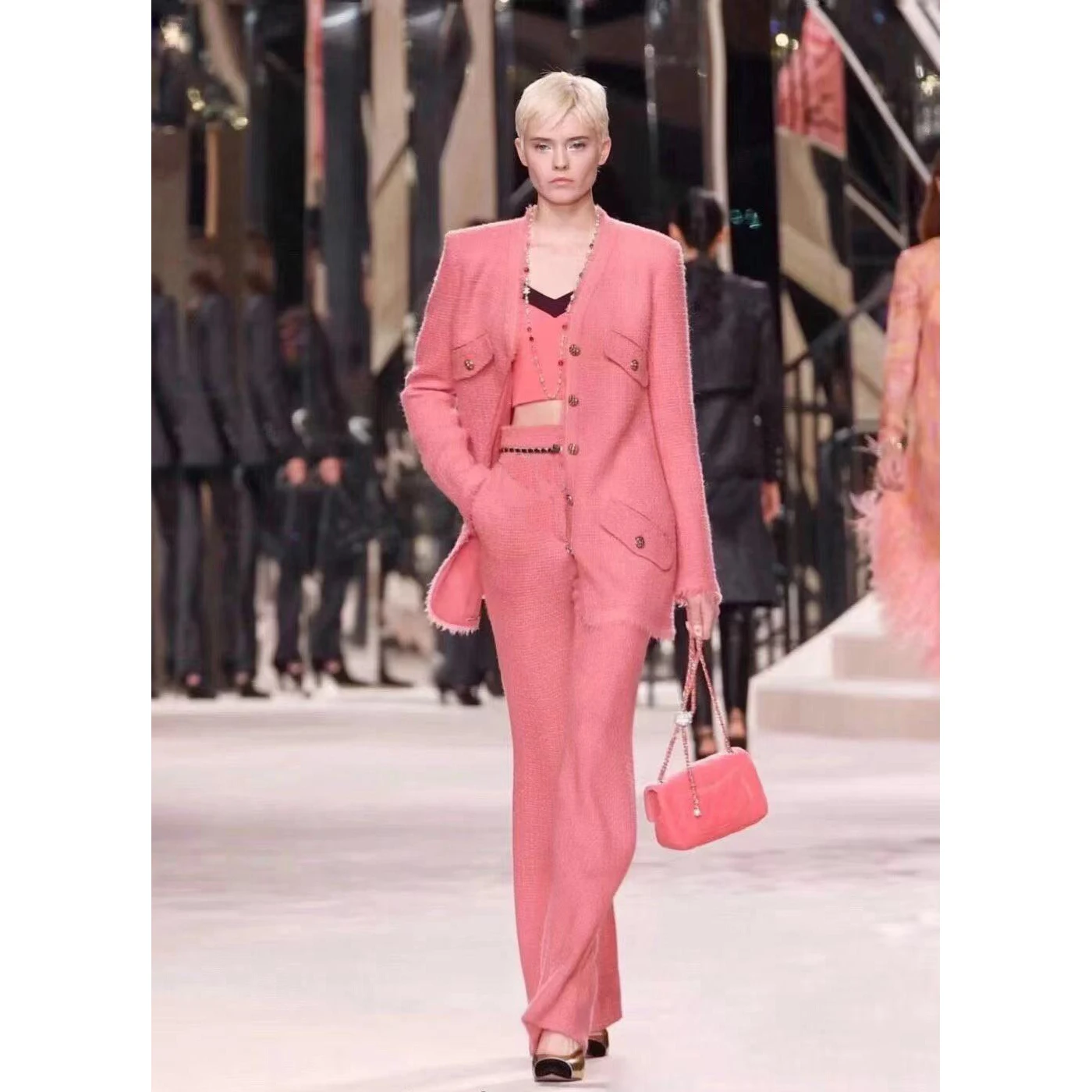

A6013 Newest Fashion Women Winter Two Piece Set Women's Suits & Tuxedo