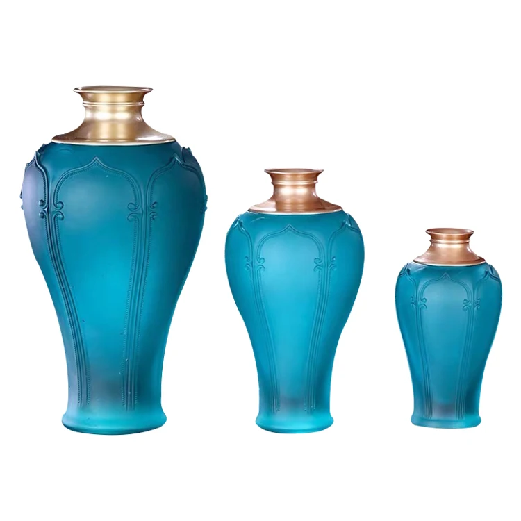 Exquisite And Beautiful Home Decoration Glass Auspicious Flower Vase