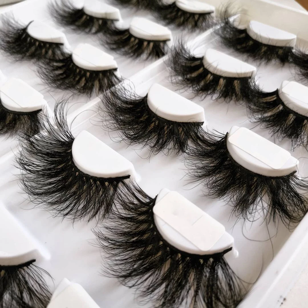 

custom eyelash box vendor mink lashes3d wholesale vendor 25mm eyelash packaging, Natural black