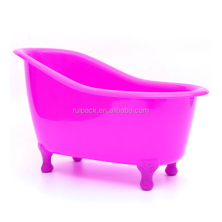 Rose Pink Plastic Mini Bathtub Shape Container For Show Gel Products