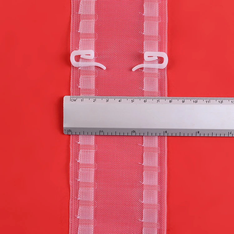 
Drapery accessories transparent nylon fold tape waterfall pleat curtain header tape 