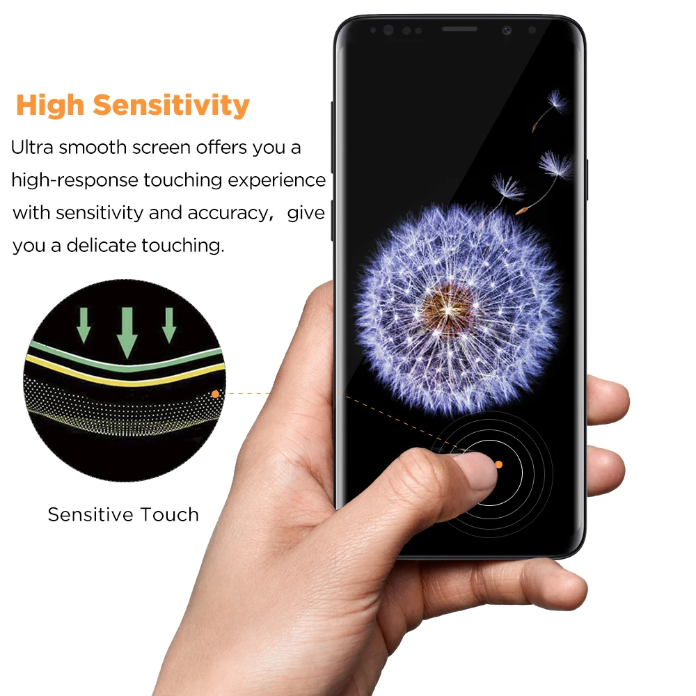 China Manufacturer 9H Full Cover Tempered Glass Screen Protector For Samsung Note 8/S9 With Bsci Certificated