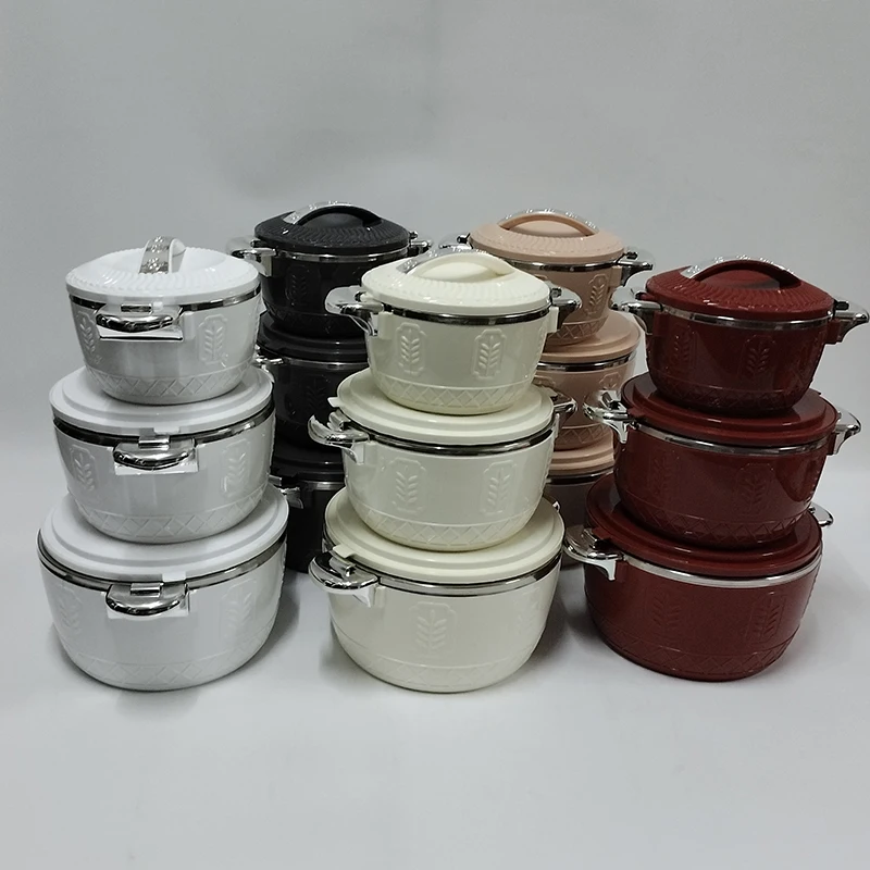 

stainless steel Pot Set Kitchen Insulated Food Pot Casserole Food Warmer hot pot for kitchen, Red/white/milk white/pink/gray