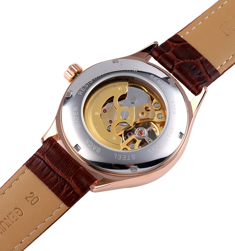 

SKMEI 9209 watches automatic mechanic leather strap fashion men auto watch, 4 colors/customized