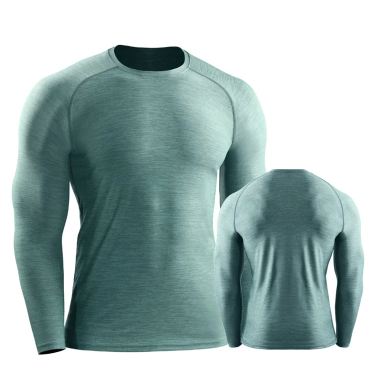 

Men Jogging Sweatshirt Compression Tight-Fitting Long-Sleeved Shirt Gym Training Pullover Slim Stretch Breathable T-shirt