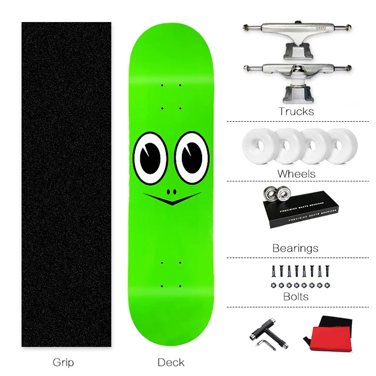 

7-ply Maple Skateboard Adult With Printing Logo Four-wheel Double Rocker skateboard Professional Skateboard for sales