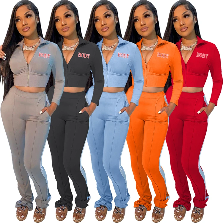 

EB-20122531 clothing vendor jogger set women long sleeve women pants suit sets ladies tracksuit