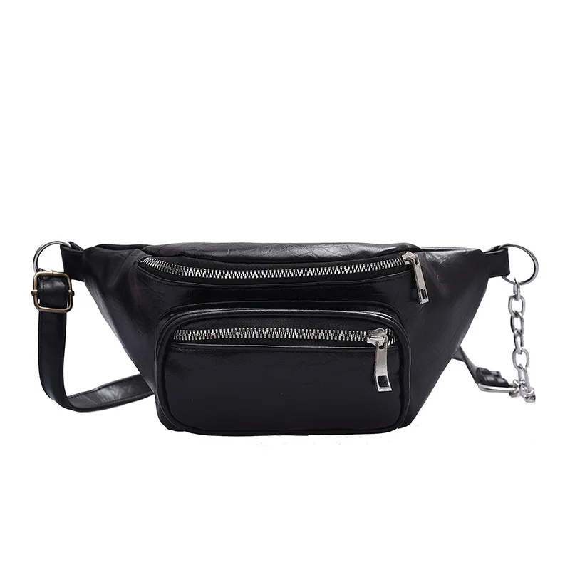

2021 new PU women chain chest bag crossbody bag