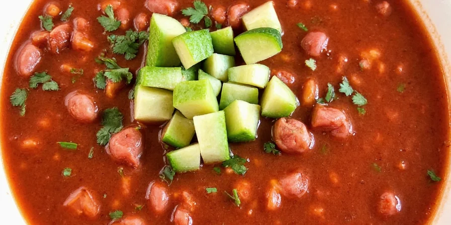 Blending the roasted chile mixture until smooth.