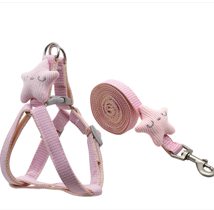 

Cute Pet Vest Leash Star Cloth Dog Traction Rope Walking Harness Breathable Vest For Puppy Supplies