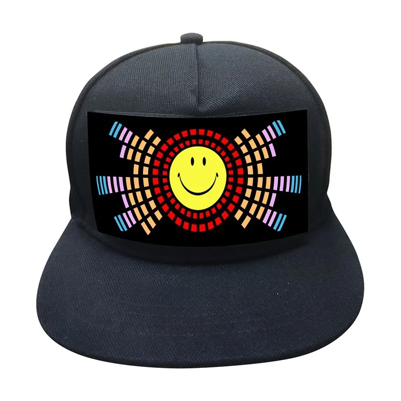 Light up Customization Party Luminous Hat Flashing Sound Activated Led Cap Light