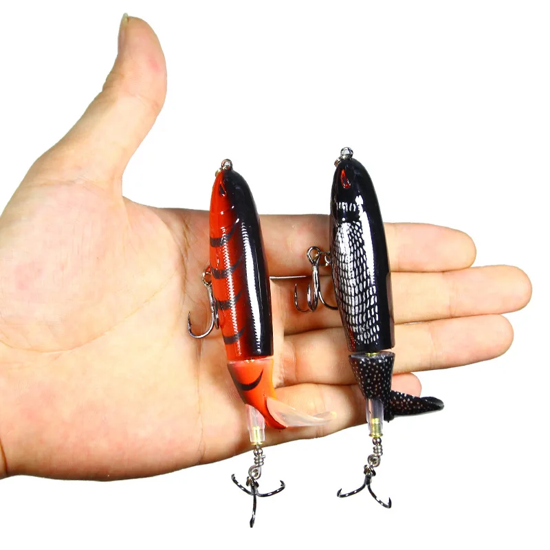 

Topwater plastic hard fishing bait lure whopper plopper popper, 8 colors