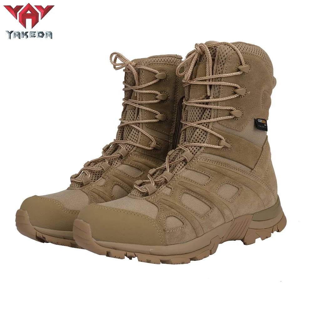 

Wholesale YAKEDA High quality Suede fabric Tactical Military boot Waterproof Wear-Resist Hiking Shoes