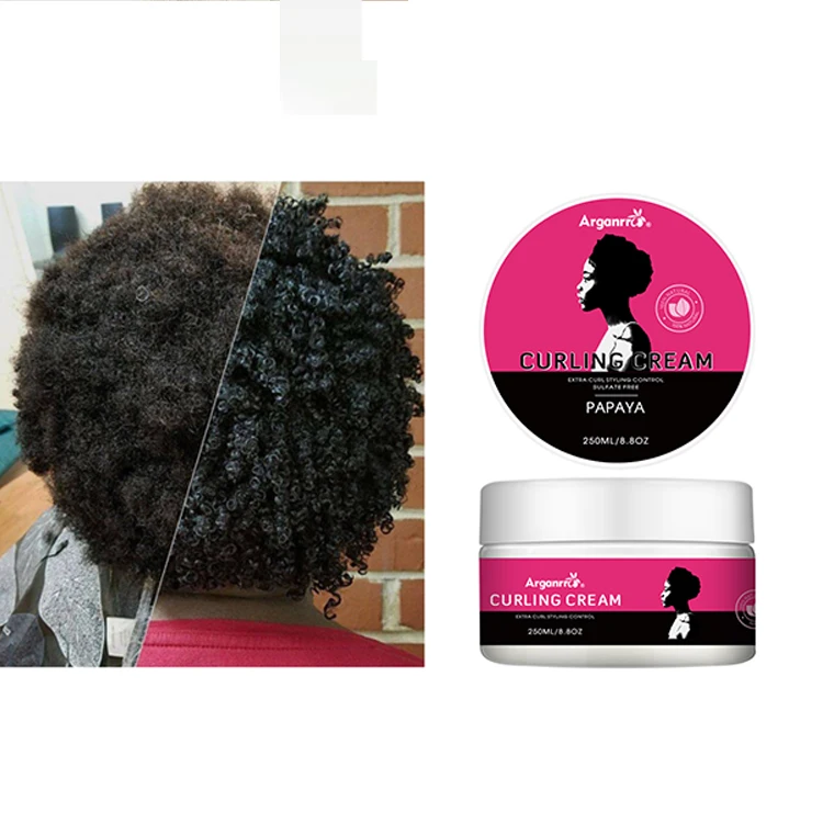 

Arganrro Private Label kinky dread lock boots curl cream curly definer Perfect for Wash & Go's, twist-outs and braid-outs